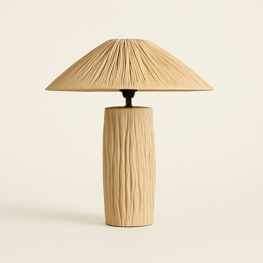 Lampe Japonaise en Raphia Naturel – Style Vintage