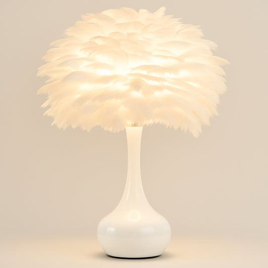 Lampe à Plume – Luminaire Décoratif Élégant