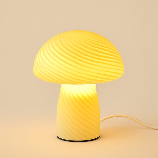 Lampe Champignon en Verre – Lumière Douce et Design