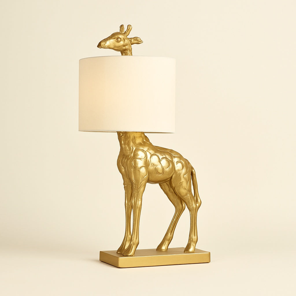 Lampe Girafe en Résine – Déco Animale Élégante