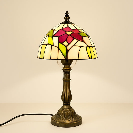 Lampe Tiffany Fleur Écarlate – Art du Vitrail