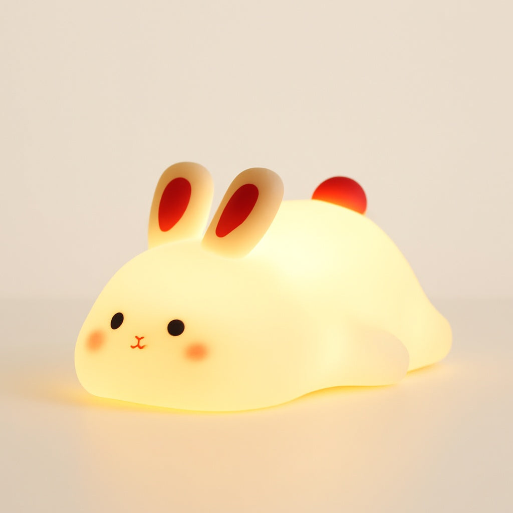 Veilleuse Lapin en Silicone pour Bébé – Rechargeable USB