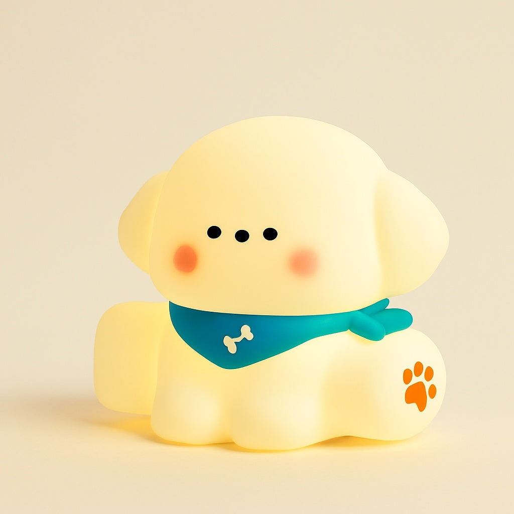 Veilleuse Bébé en Silicone Souple – Motif Chien Adorable