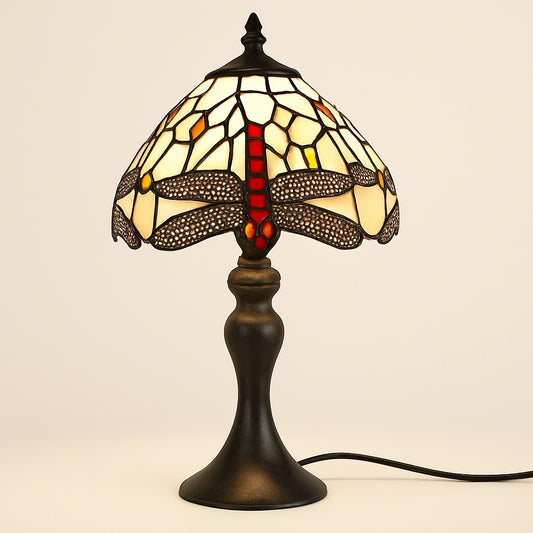 Lampe Style Tiffany Libellule – Vitrail Fait Main