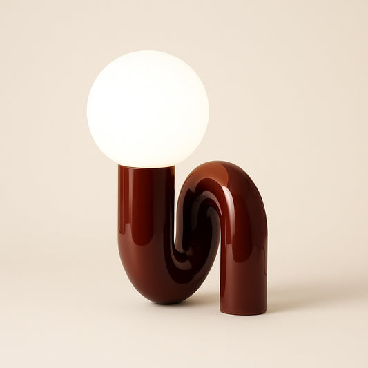 Lampe à Poser Design Italien en Résine et Verre