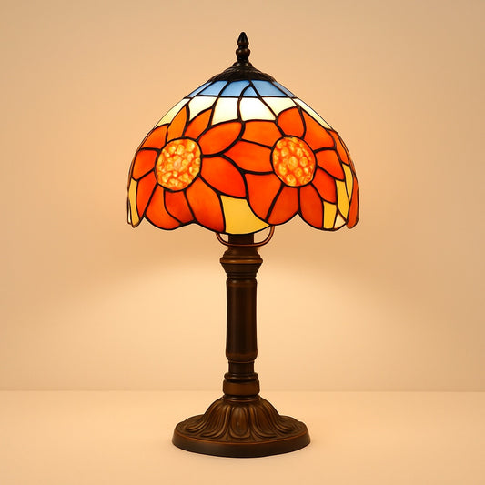 Lampe Tiffany Soleil – Abat-jour Vitrail Fait Main