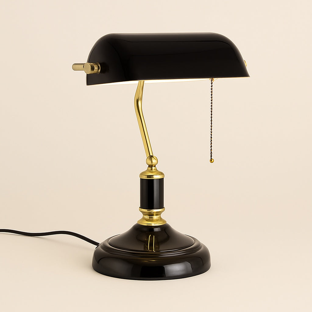 Lampe de Chevet Vintage en Fer et Verre – Style Rétro