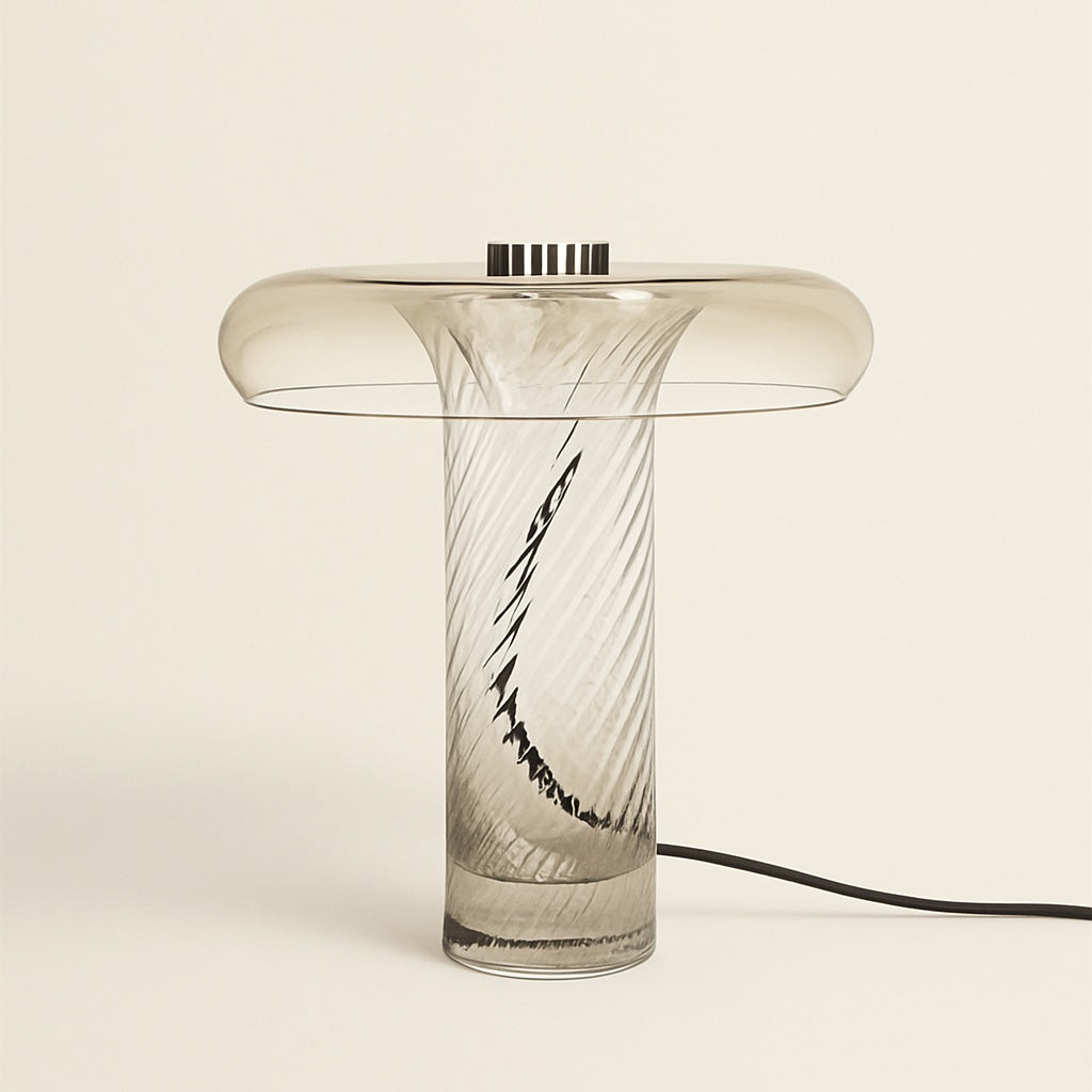 Lampe de chevet en verre et métal – Design contemporain