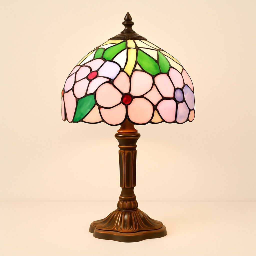 Lampe Tiffany Orchidée en Vitrail – Artisanat Floral