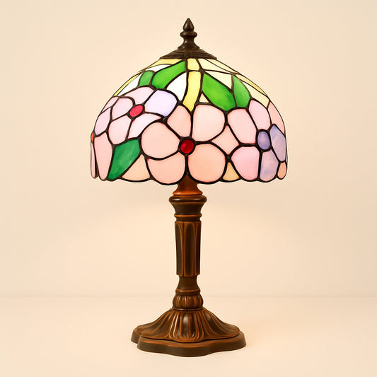 Lampe Tiffany Orchidée en Vitrail – Artisanat Floral