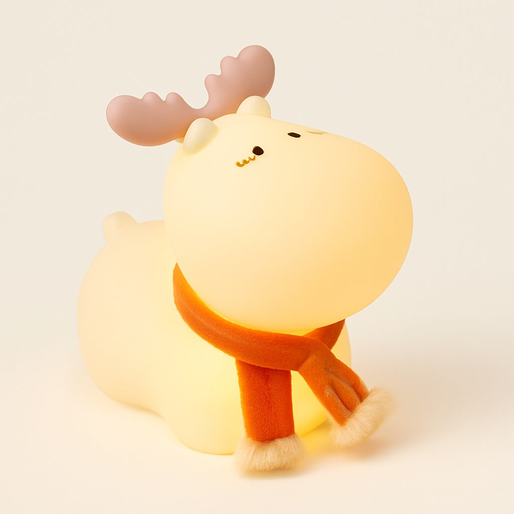 Veilleuse Cerf en Silicone – Lumière Douce pour Bébé
