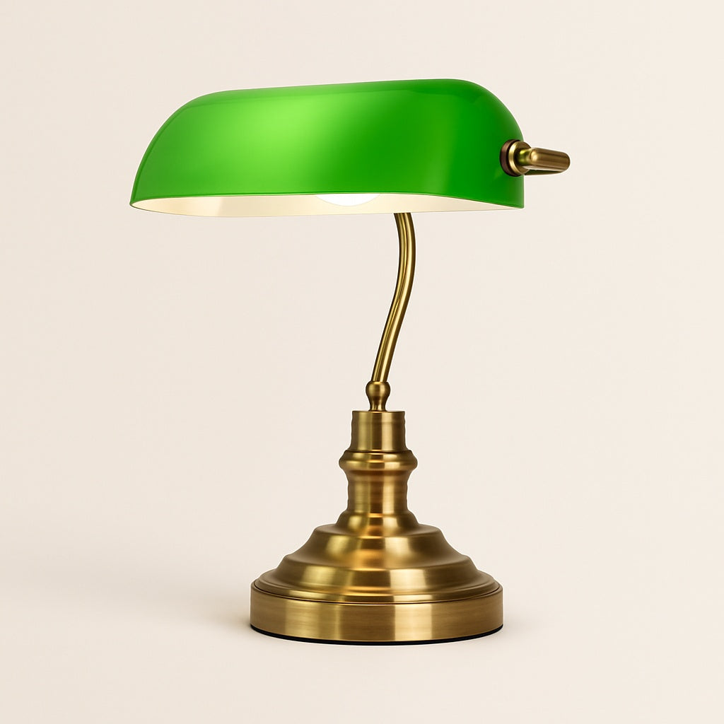 Lampe de Chevet Rétro en Fer Forgé et Verre