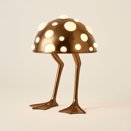 Lampe de Table Design Champignon en Métal