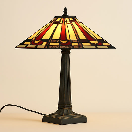 Lampe Tiffany Rubis Royal – Art du Vitrail et Élégance
