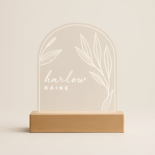 Veilleuse Personnalisable Prénom – Bois et Acrylique