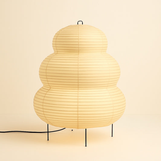 Lampe Japonaise en Papier de Riz – Structure Métal