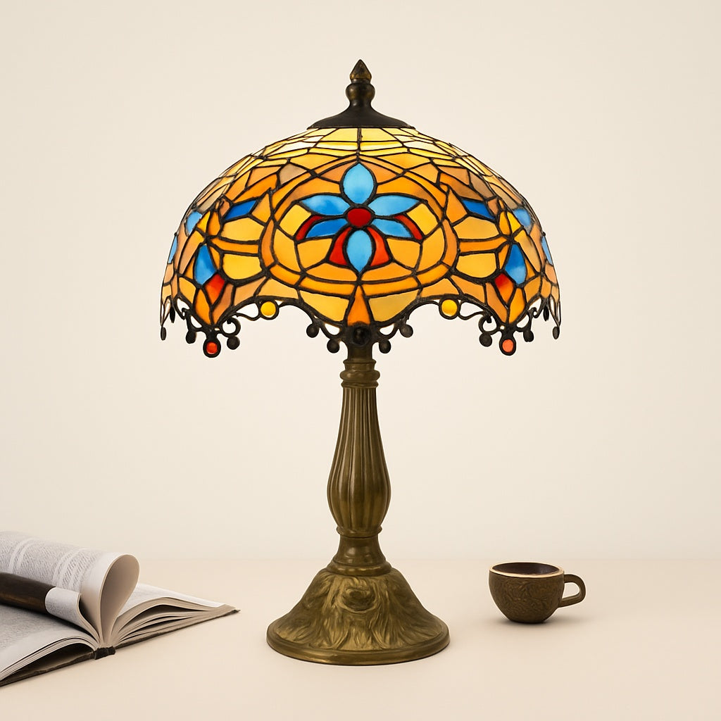Lampe Tiffany Éclat – Vitrail Artisanal en Verre