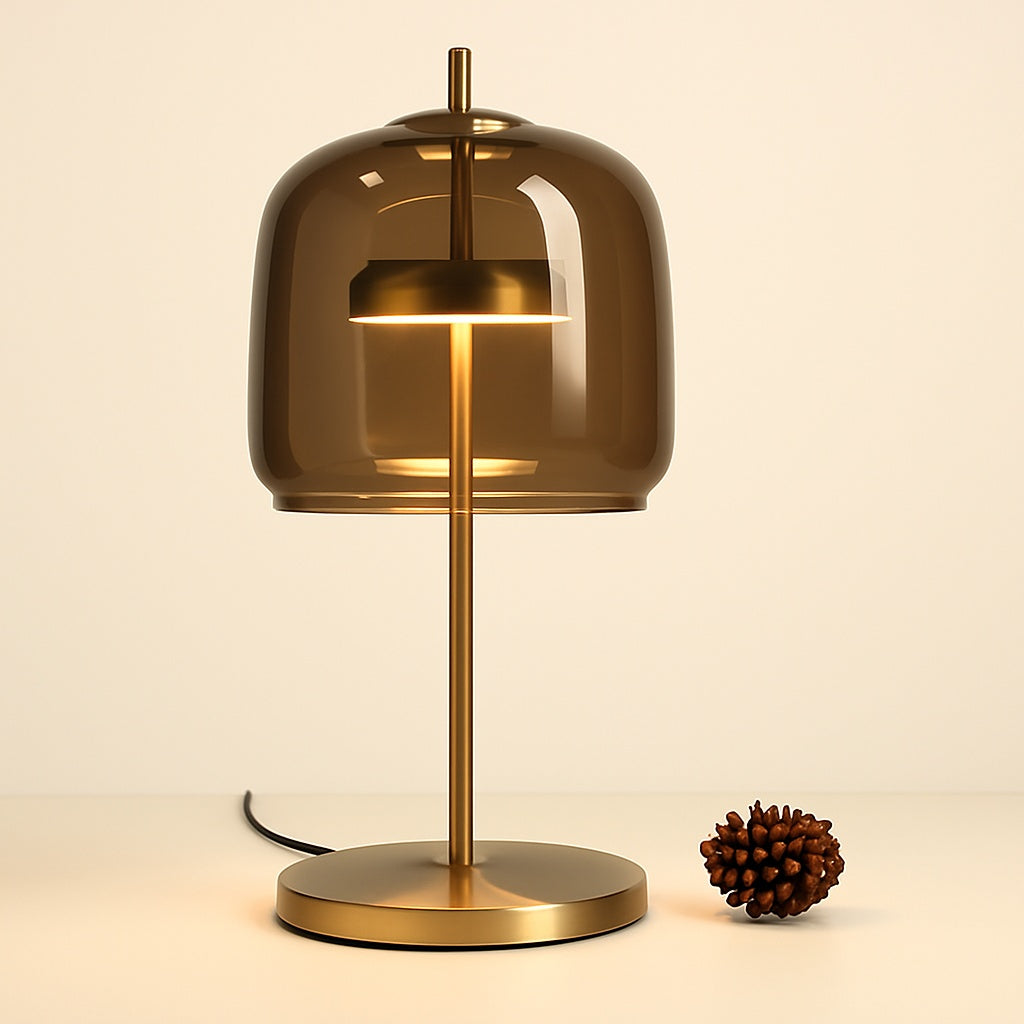 Lampe de Chevet en Verre et Métal – Design Italien