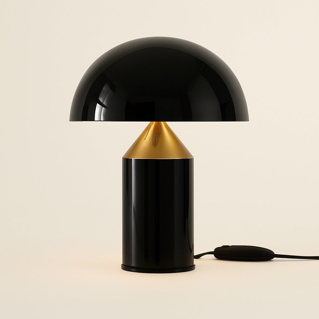 Lampe Champignon Design – Noir, Blanc ou Doré