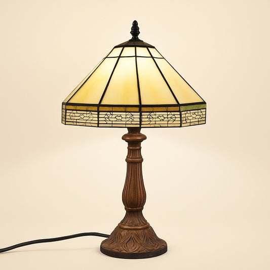 Lampe de Table Style Tiffany en Vitrail