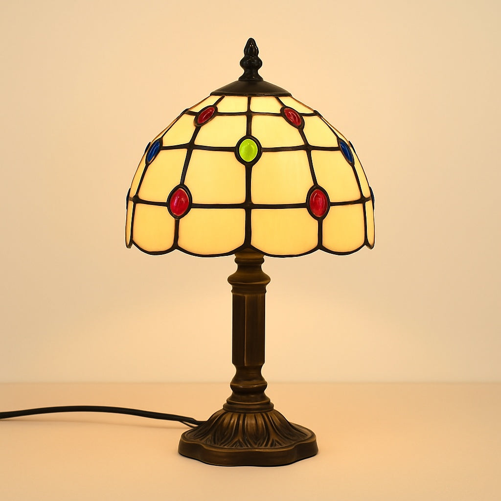 Lampe Tiffany Joyaux – Abat-jour Vitrail Artisanal