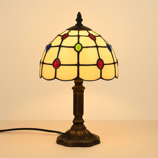 Lampe Tiffany Joyaux – Abat-jour Vitrail Artisanal