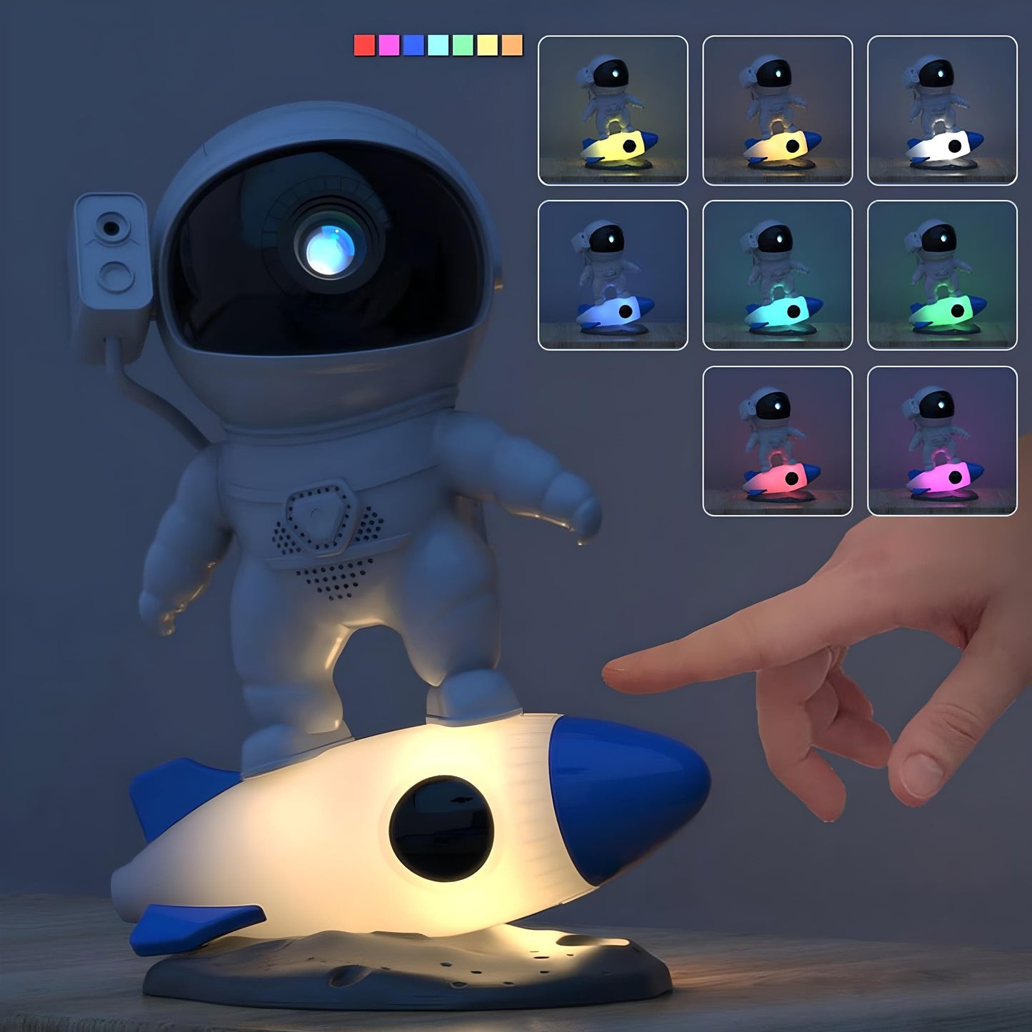 Veilleuse Astronaute Projecteur Galaxie et Bluetooth