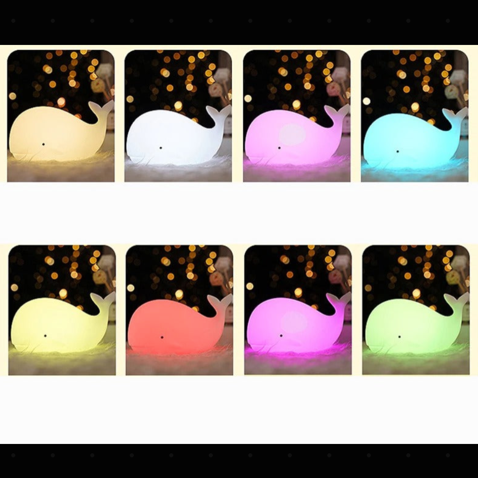 Veilleuse Baleine en Silicone pour Bébé et Enfant