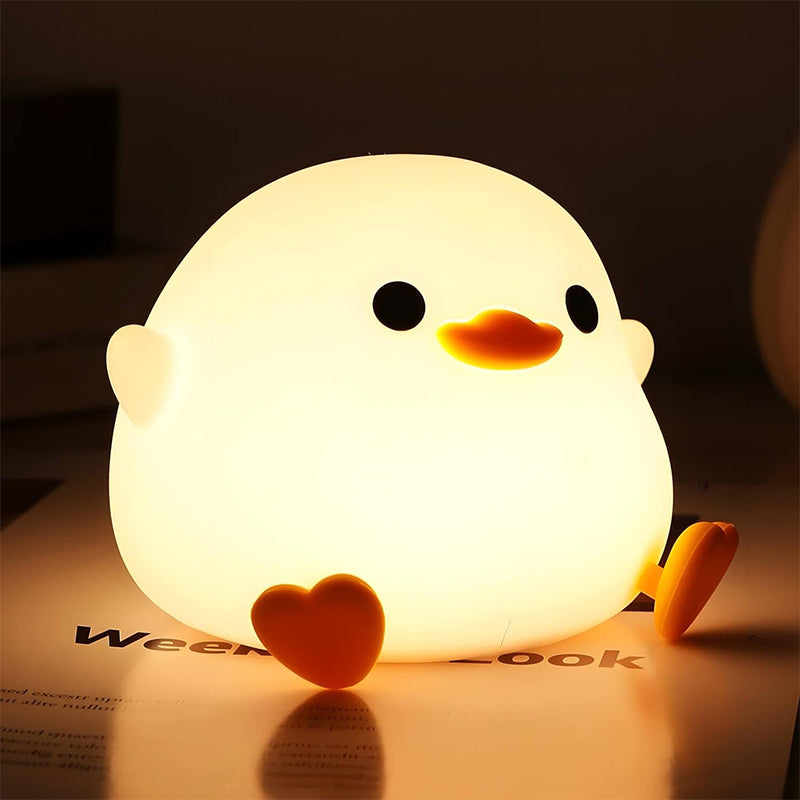 Veilleuse Bébé Canard en Silicone Rechargeable