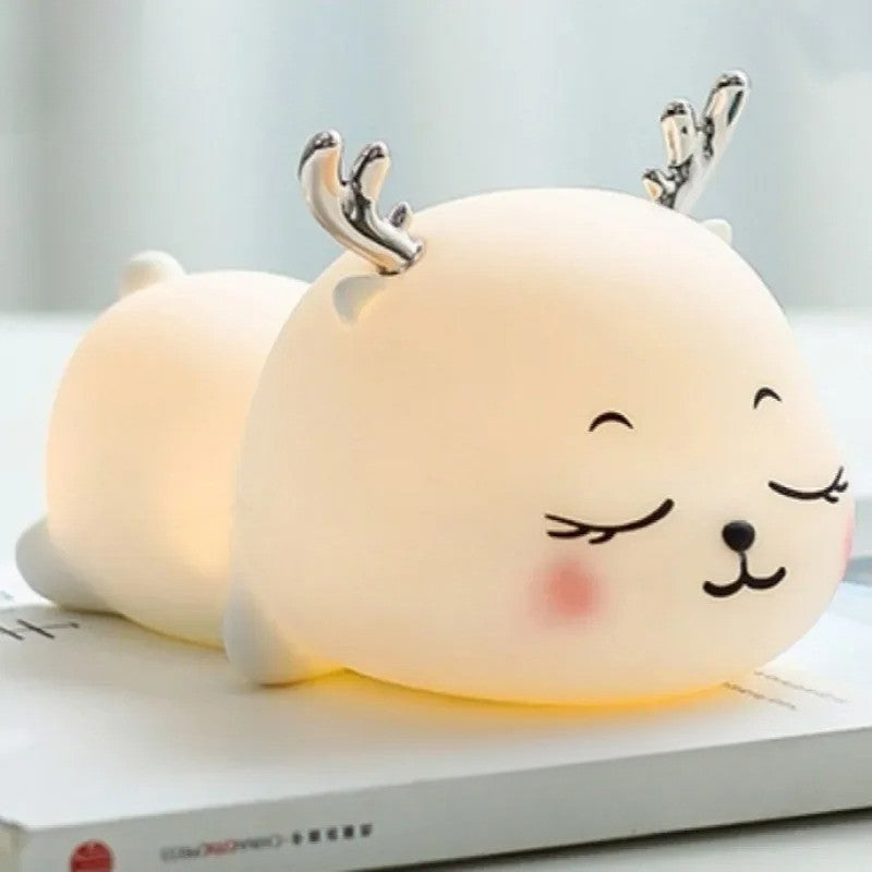 Veilleuse Cerf en Silicone pour Chambre d'Enfant