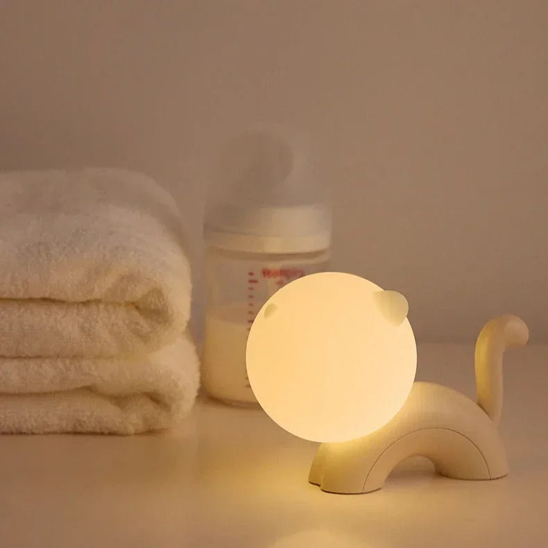 Veilleuse Chat en Silicone – Lumière Douce pour Enfant