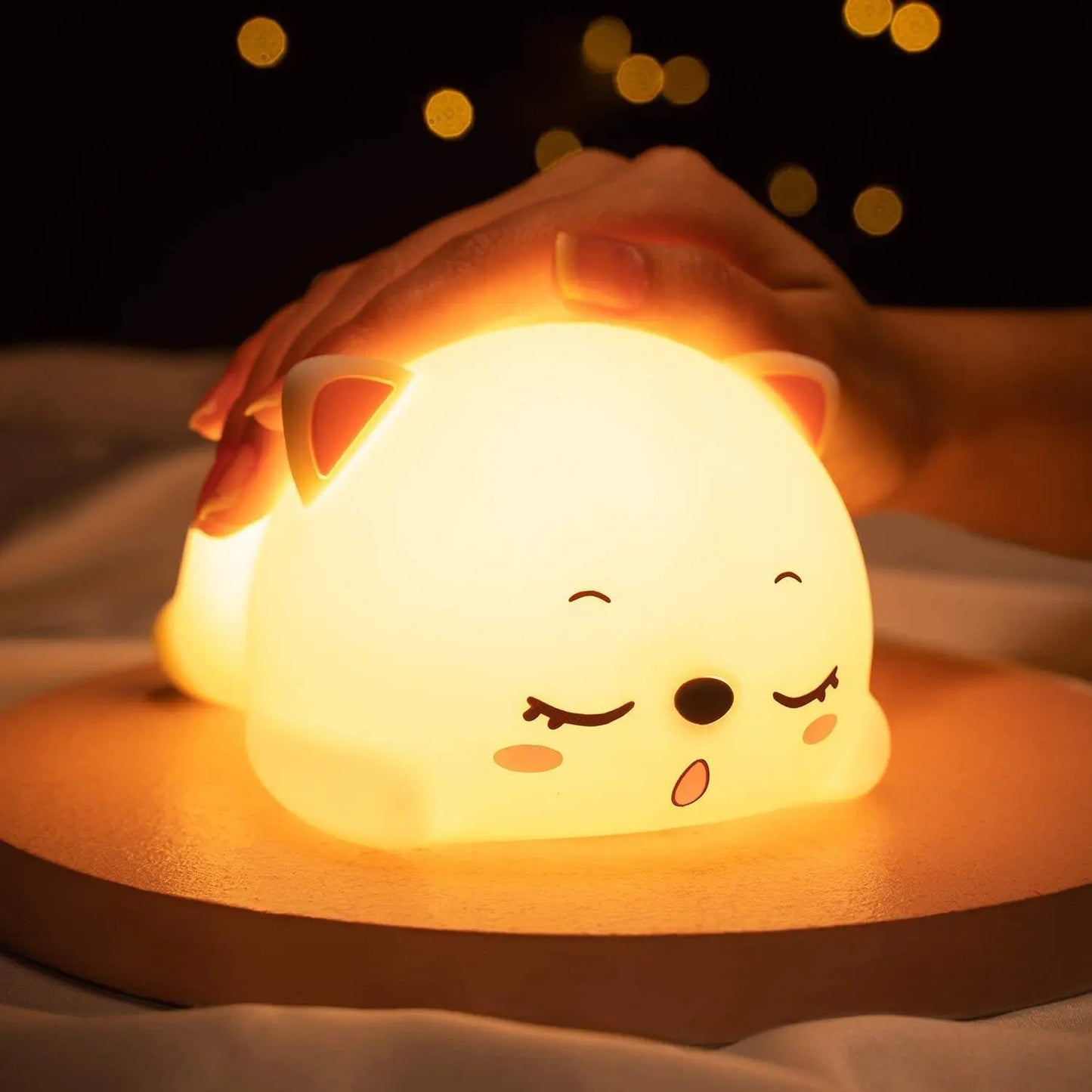Veilleuse Chat en Silicone – Lumière Douce pour Enfant