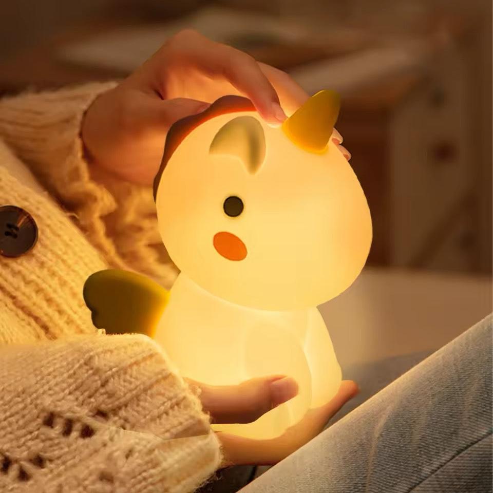 Veilleuse Licorne en Silicone Souple pour Enfant
