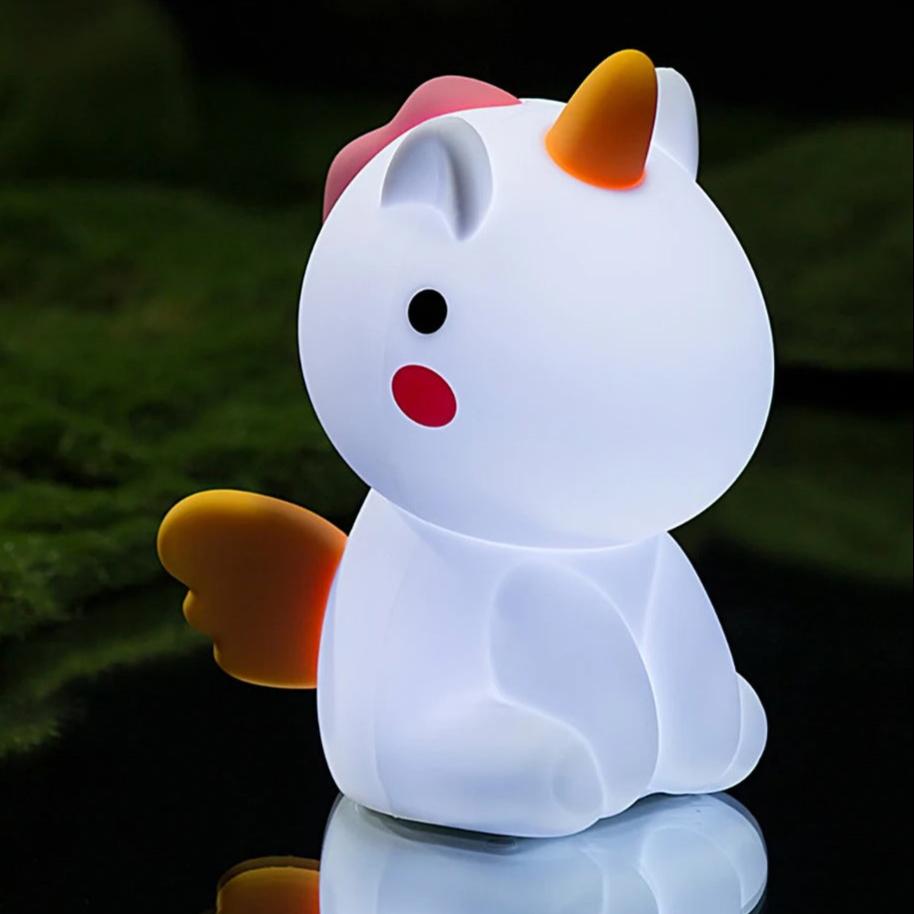 Veilleuse Licorne en Silicone Souple pour Enfant