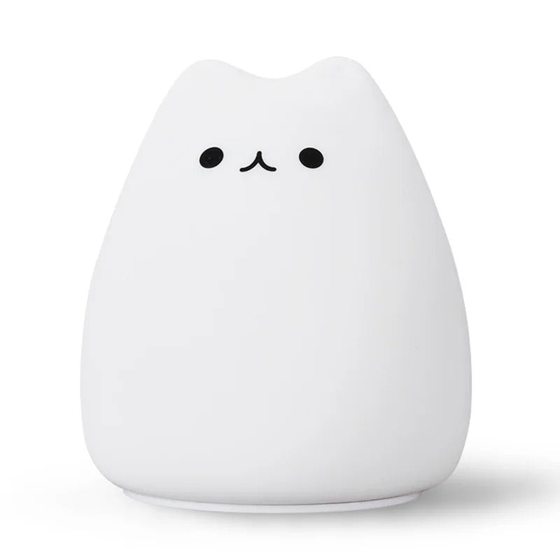 Veilleuse Chat Silicone 7 Couleurs à Piles