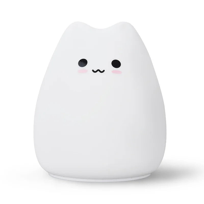 Veilleuse Chat Silicone 7 Couleurs à Piles