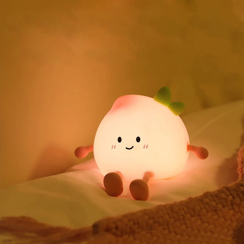 Veilleuse Bébé en Silicone Souple avec Timer